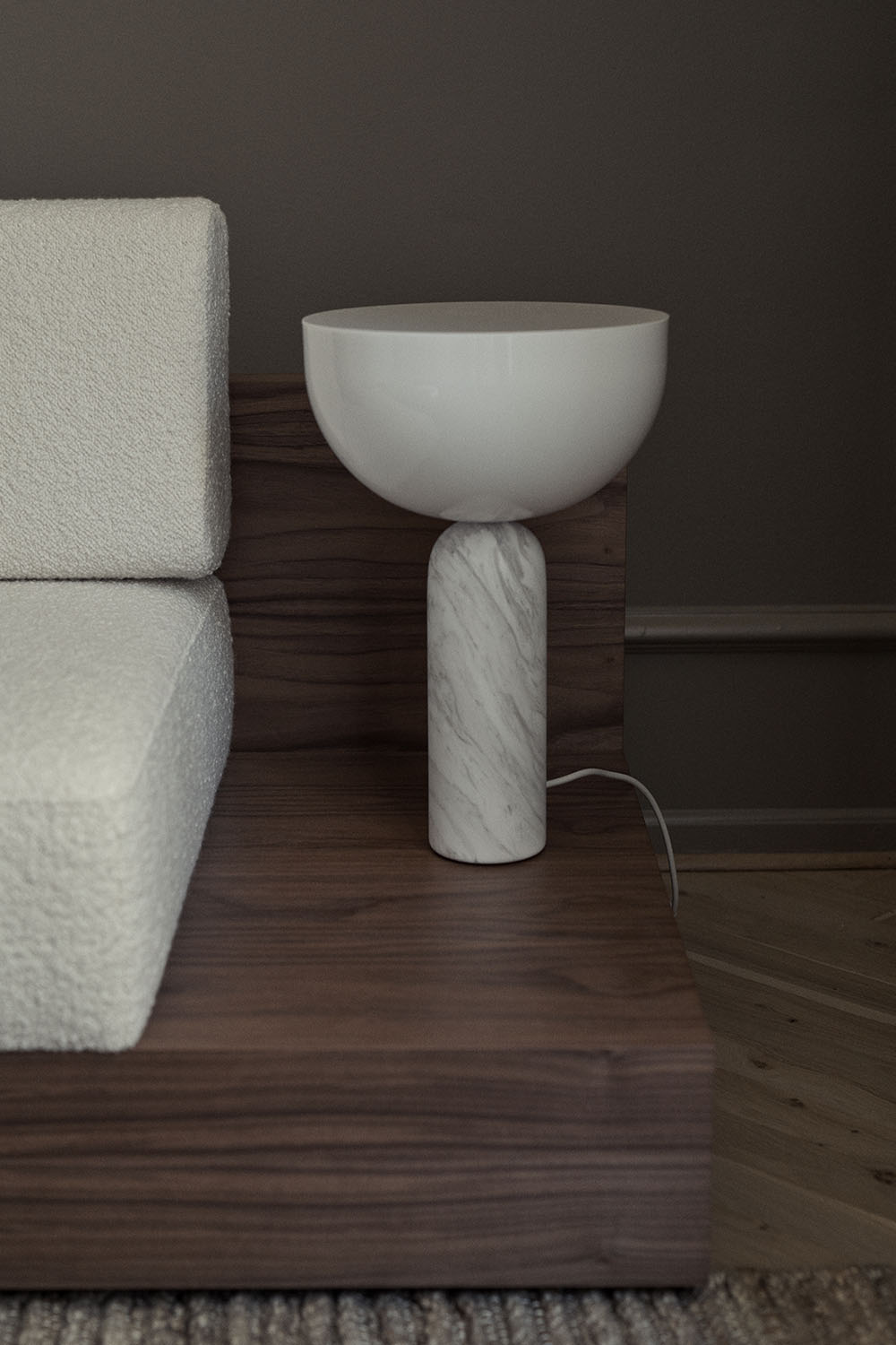 Kizu Table Lamp White Marble Large